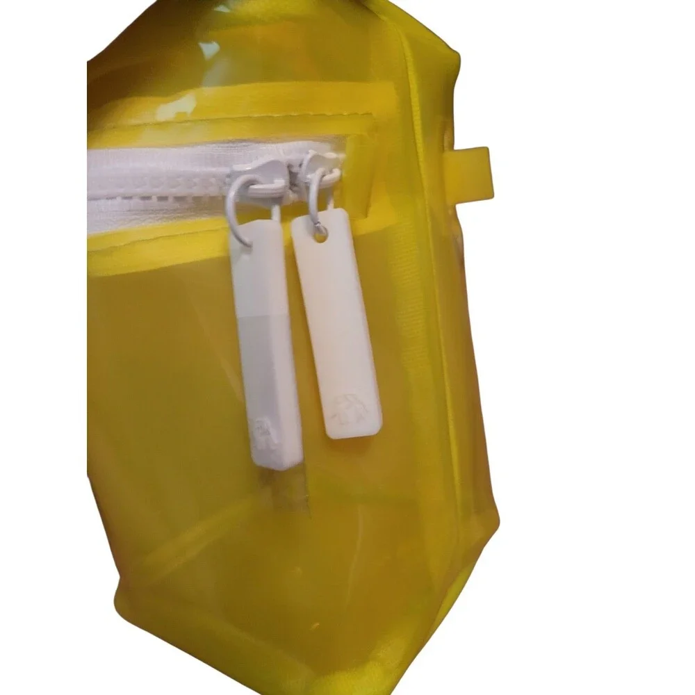 Drunk Elephant The Littles Travel Size Bag w/ Handle Florescent Clear Yellow